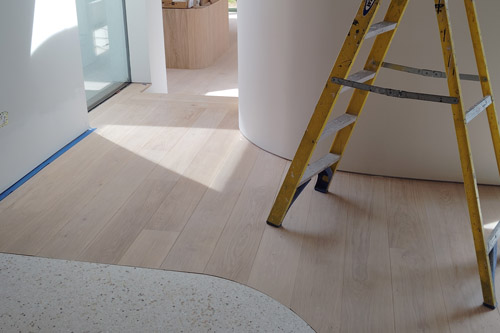 Picture of curved wooden flooring